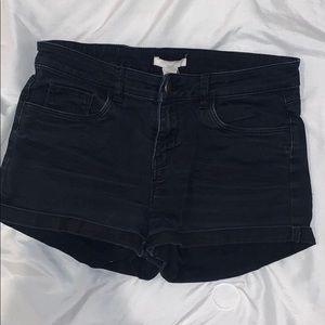 Black Jean Shorts
